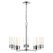 Chandelier Nuvo 60-7635 Intersection - 5 Light - Chandelier - Polished Nickel with Clear Glass - Polished Nickel Finish Nuvo