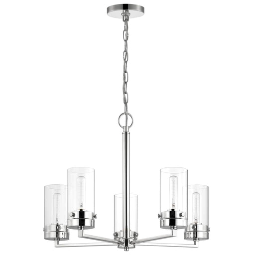 Chandelier Nuvo 60-7635 Intersection - 5 Light - Chandelier - Polished Nickel with Clear Glass - Polished Nickel Finish Nuvo
