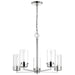 Chandelier Nuvo 60-7635 Intersection - 5 Light - Chandelier - Polished Nickel with Clear Glass - Polished Nickel Finish Nuvo