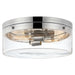 Flush Mount Nuvo 60-7636 Intersection - Small Flush Mount Fixture - Polished Nickel with Clear Glass - Polished Nickel Finish Nuvo