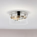Flush Mount Nuvo 60-7636 Intersection - Small Flush Mount Fixture - Polished Nickel with Clear Glass - Polished Nickel Finish Nuvo