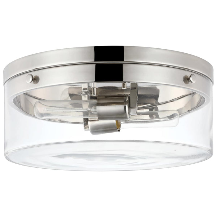 Flush Mount Nuvo 60-7636 Intersection - Small Flush Mount Fixture - Polished Nickel with Clear Glass - Polished Nickel Finish Nuvo