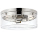 Flush Mount Nuvo 60-7636 Intersection - Small Flush Mount Fixture - Polished Nickel with Clear Glass - Polished Nickel Finish Nuvo