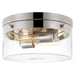 Flush Mount Nuvo 60-7637 Intersection - Medium Flush Mount Fixture - Polished Nickel with Clear Glass - Polished Nickel Finish Nuvo