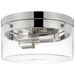 Flush Mount Nuvo 60-7637 Intersection - Medium Flush Mount Fixture - Polished Nickel with Clear Glass - Polished Nickel Finish Nuvo