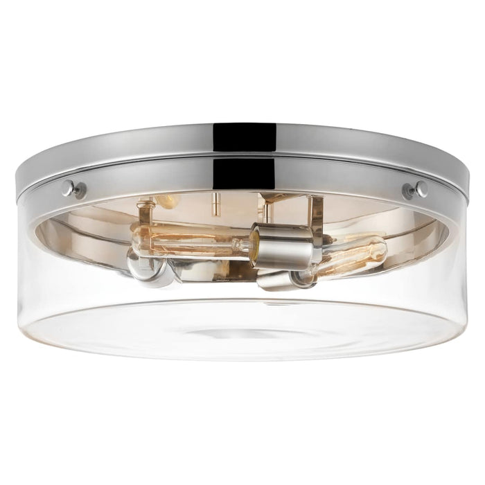 Flush Mount Nuvo 60-7638 Intersection - Large Flush Mount Fixture - Polished Nickel with Clear Glass - Polished Nickel Finish Nuvo