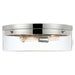 Flush Mount Nuvo 60-7638 Intersection - Large Flush Mount Fixture - Polished Nickel with Clear Glass - Polished Nickel Finish Nuvo