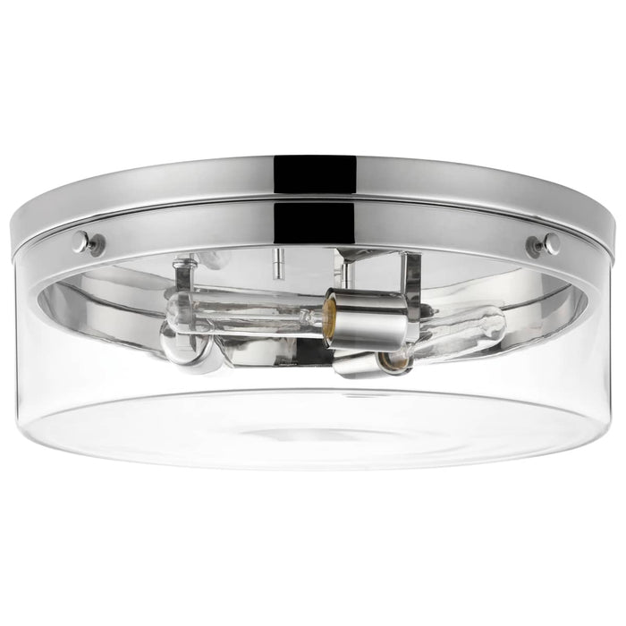 Flush Mount Nuvo 60-7638 Intersection - Large Flush Mount Fixture - Polished Nickel with Clear Glass - Polished Nickel Finish Nuvo