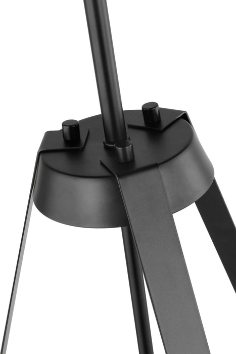 Pendant Nuvo 60-7697 Brewster - 3 Light Pendant - Black Finish - White Metal Shade Nuvo