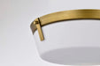 Flush Mount Nuvo 60-7750 Rowen 3 Light Flush Mount - Natural Brass Finish - Etched White Glass Nuvo