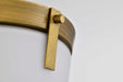 Flush Mount Nuvo 60-7750 Rowen 3 Light Flush Mount - Natural Brass Finish - Etched White Glass Nuvo