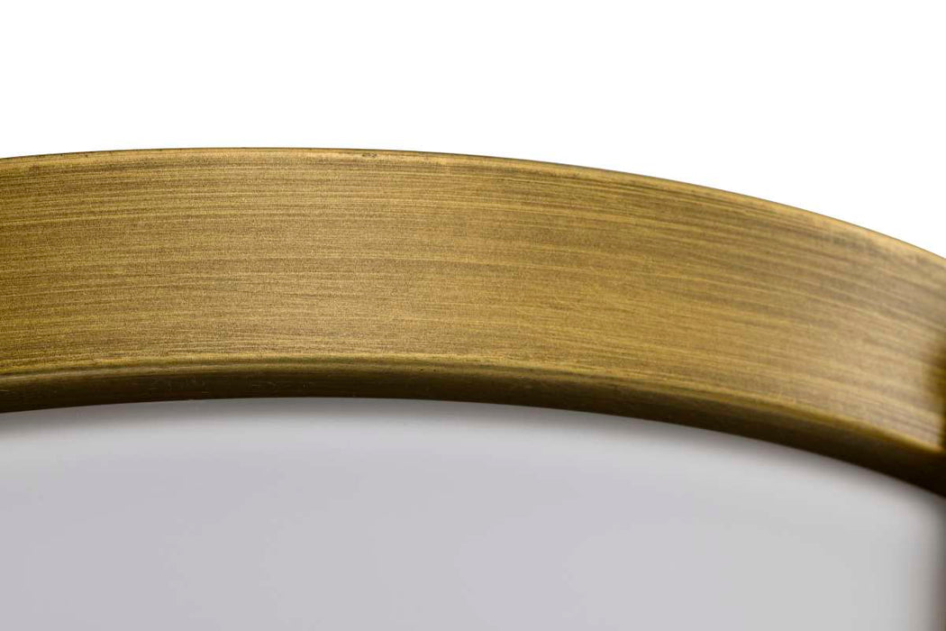 Flush Mount Nuvo 60-7750 Rowen 3 Light Flush Mount - Natural Brass Finish - Etched White Glass Nuvo