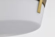 Flush Mount Nuvo 60-7750 Rowen 3 Light Flush Mount - Natural Brass Finish - Etched White Glass Nuvo