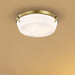 Flush Mount Nuvo 60-7751 Rowen 4 Light Flush Mount - Natural Brass Finish - Etched White Glass Nuvo