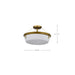 Semi Flush Mount Nuvo 60-7752 Rowen 4 Light Semi Flush - Natural Brass Finish - Etched White Glass Nuvo