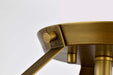 Semi Flush Mount Nuvo 60-7753 Rowen 3 Light Semi Flush - Natural Brass Finish - Etched White Glass Nuvo
