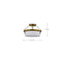Semi Flush Mount Nuvo 60-7753 Rowen 3 Light Semi Flush - Natural Brass Finish - Etched White Glass Nuvo