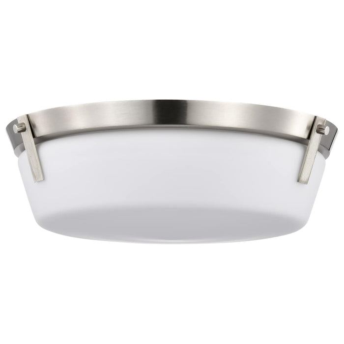 Flush Mount Nuvo 60-7760 Rowen 3 Light Flush Mount - Brushed Nickel Finish - Etched White Glass Nuvo