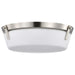 Flush Mount Nuvo 60-7760 Rowen 3 Light Flush Mount - Brushed Nickel Finish - Etched White Glass Nuvo