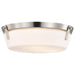 Flush Mount Nuvo 60-7760 Rowen 3 Light Flush Mount - Brushed Nickel Finish - Etched White Glass Nuvo