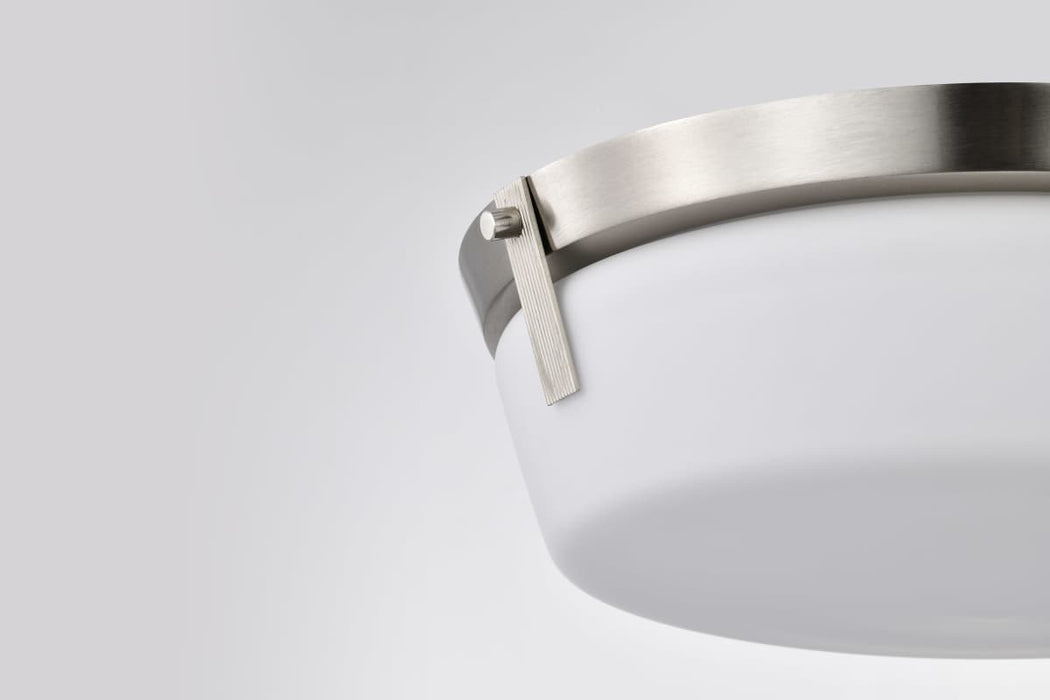 Flush Mount Nuvo 60-7760 Rowen 3 Light Flush Mount - Brushed Nickel Finish - Etched White Glass Nuvo
