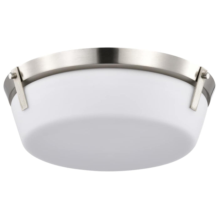 Flush Mount Nuvo 60-7760 Rowen 3 Light Flush Mount - Brushed Nickel Finish - Etched White Glass Nuvo