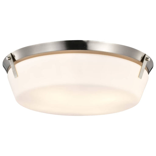 Flush Mount Nuvo 60-7761 Rowen 4 Light Flush Mount - Brushed Nickel Finish - Etched White Glass Nuvo