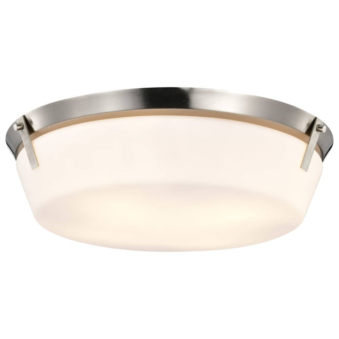 Flush Mount Nuvo 60-7761 Rowen 4 Light Flush Mount - Brushed Nickel Finish - Etched White Glass Nuvo
