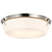 Flush Mount Nuvo 60-7761 Rowen 4 Light Flush Mount - Brushed Nickel Finish - Etched White Glass Nuvo