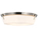 Flush Mount Nuvo 60-7761 Rowen 4 Light Flush Mount - Brushed Nickel Finish - Etched White Glass Nuvo