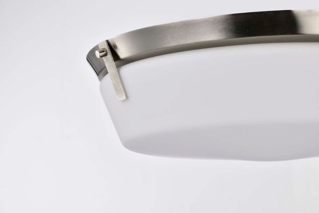 Flush Mount Nuvo 60-7761 Rowen 4 Light Flush Mount - Brushed Nickel Finish - Etched White Glass Nuvo