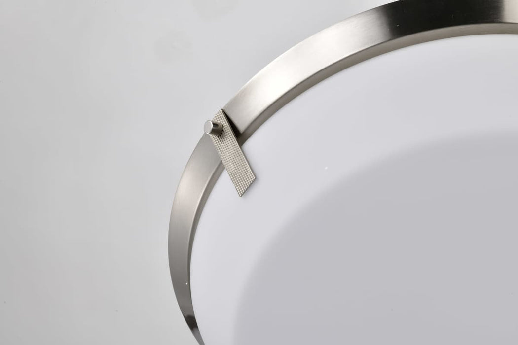 Flush Mount Nuvo 60-7761 Rowen 4 Light Flush Mount - Brushed Nickel Finish - Etched White Glass Nuvo