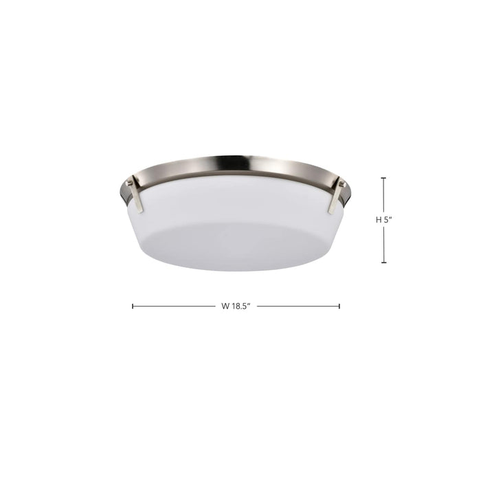 Flush Mount Nuvo 60-7761 Rowen 4 Light Flush Mount - Brushed Nickel Finish - Etched White Glass Nuvo