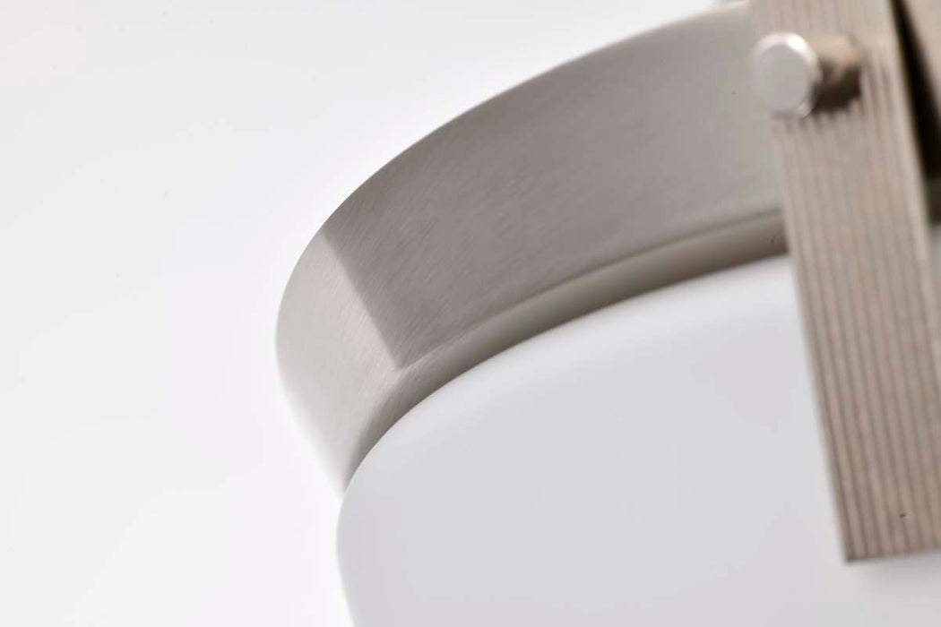 Semi Flush Mount Nuvo 60-7762 Rowen 4 Light Semi Flush - Brushed Nickel Finish - Etched White Glass Nuvo