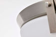 Semi Flush Mount Nuvo 60-7762 Rowen 4 Light Semi Flush - Brushed Nickel Finish - Etched White Glass Nuvo