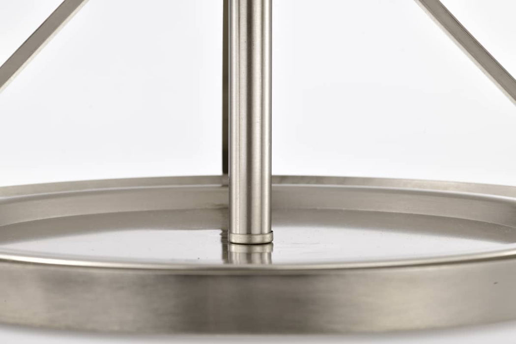 Semi Flush Mount Nuvo 60-7763 Rowen 3 Light Semi Flush - Brushed Nickel Finish - Etched White Glass Nuvo