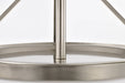 Semi Flush Mount Nuvo 60-7763 Rowen 3 Light Semi Flush - Brushed Nickel Finish - Etched White Glass Nuvo