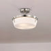 Semi Flush Mount Nuvo 60-7763 Rowen 3 Light Semi Flush - Brushed Nickel Finish - Etched White Glass Nuvo