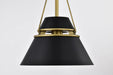 Pendant Nuvo 60-7767 Adina 1 Light Small Pendant - Matte Black and Natural Brass Finish Nuvo