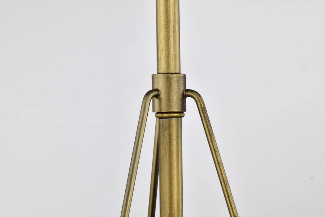Pendant Nuvo 60-7767 Adina 1 Light Small Pendant - Matte Black and Natural Brass Finish Nuvo