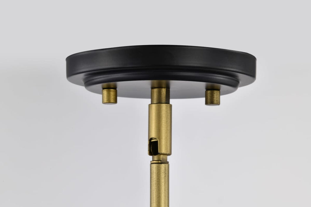 Pendant Nuvo 60-7767 Adina 1 Light Small Pendant - Matte Black and Natural Brass Finish Nuvo