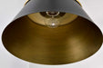 Pendant Nuvo 60-7767 Adina 1 Light Small Pendant - Matte Black and Natural Brass Finish Nuvo