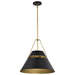 Pendant Nuvo 60-7768 Adina 3 Light Large Pendant - Matte Black and Natural Brass Finish Nuvo