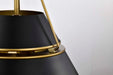 Pendant Nuvo 60-7768 Adina 3 Light Large Pendant - Matte Black and Natural Brass Finish Nuvo