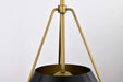 Pendant Nuvo 60-7768 Adina 3 Light Large Pendant - Matte Black and Natural Brass Finish Nuvo