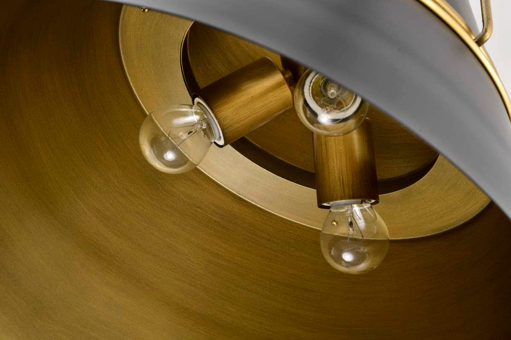 Pendant Nuvo 60-7768 Adina 3 Light Large Pendant - Matte Black and Natural Brass Finish Nuvo