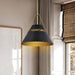 Pendant Nuvo 60-7768 Adina 3 Light Large Pendant - Matte Black and Natural Brass Finish Nuvo