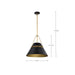 Pendant Nuvo 60-7768 Adina 3 Light Large Pendant - Matte Black and Natural Brass Finish Nuvo