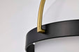 Flush Mount Nuvo 60-7770 Lakeshore 1 Light Small Flush - Matte Black & Natural Brass Finish - White Opal Glass Nuvo