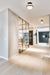 Flush Mount Nuvo 60-7770 Lakeshore 1 Light Small Flush - Matte Black & Natural Brass Finish - White Opal Glass Nuvo